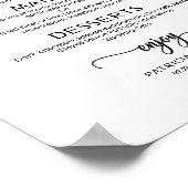 の結婚メニューのサイン素朴シック ポスター (角)