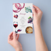 の結婚メニューのワイン&チーズテイスティング チラシ (ハンドル)