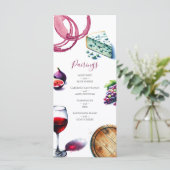 の結婚メニューウォーターカラーヴィンヤードテーマ メニュー (スタンド正面)