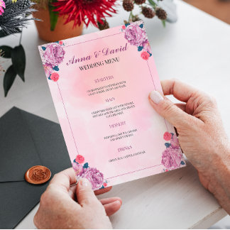 の結婚メニューカードカスタマイズ可能 メニュー