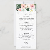 の結婚メニューカードパーム葉ハイビスカストロピカル (正面)