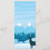 の結婚メニューカード冬の魔法の青 メニュー (裏面)