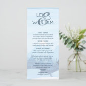 の結婚メニューカード冬の魔法の青 メニュー (スタンド正面)