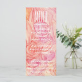 の結婚メニューカード生花 メニュー (スタンド正面)