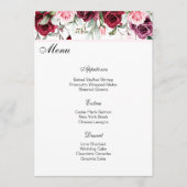 の結婚メニューカード メニュー (正面)