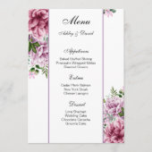 の結婚メニューカード メニュー (正面)