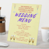 の結婚メニューカード 台座サイン (インサイチュ)