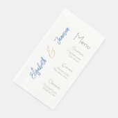 の結婚メニューナプキンエレガント、カスタムウェディング (コーナー)