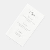 の結婚メニューナプキンシンプルズ、ブラック&ホワイト結婚ズ (コーナー)