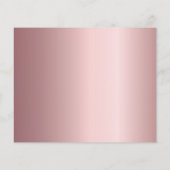 の結婚メニューピンクの花ほこりっぽいバラ (裏面)