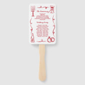 の結婚メニュープログラム手書きお洒落 ハンドファン (裏面)