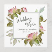 の結婚メニュー水カラーバラ メニュー (正面)