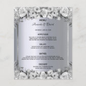 の結婚メニュー銀金属性ホワイトローズ予算 チラシ (正面)