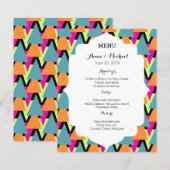 の結婚メニュー80のスタイル幾何学的パターン (正面/裏面)