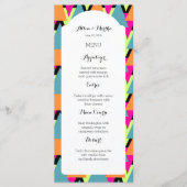 の結婚メニュー80のスタイル幾何学的パターン メニュー (正面)