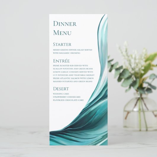 の結婚メニュー – エメモダンラルドグリーン – メニュー (スタンド正面)