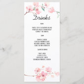 の結婚メニュー。メニュー メニュー (裏面)