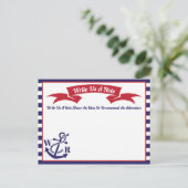 の結婚メモリはがききモダンブルー航海のシー ポストカード (スタンド正面)