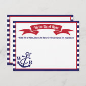 の結婚メモリはがききモダンブルー航海のシー ポストカード (正面/裏面)