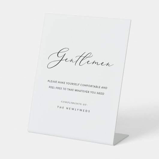 の結婚メンズガントバスルーム 台座サイン (正面)