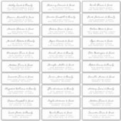 の結婚モダンシンプルゲスト名(白黒) シール (正面)