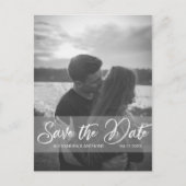 の結婚モダン婚約は日付を保存 |写真 ポストカード (正面)