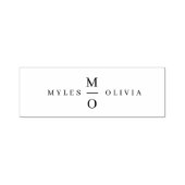 の結婚モノグエレガントラム夫妻 セルフインキングスタンプ (デザイン)