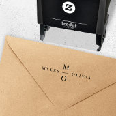 の結婚モノグエレガントラム夫妻 セルフインキングスタンプ