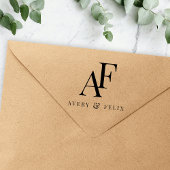 の結婚モノグラムのエレガントな結婚式 セルフインキングスタンプ