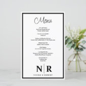 の結婚モノグラムカスタマイズリハーサルディナーメニュー (スタンド正面)