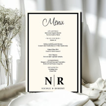 の結婚モノグラムカスタマイズリハーサルディナーメニュー