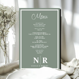 の結婚モノグラムカスタマイズリハーサルディナーメニュー