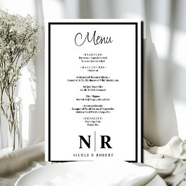 の結婚モノグラムカスタマイズリハーサルディナーメニュー