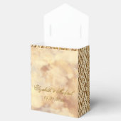 の結婚モノグラムフェイク金ゴールド愛用ボックス フェイバーボックス (オープン)