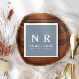 の結婚モノグラム新郎新婦イニシャルエレガント スタンダードカクテルナプキン