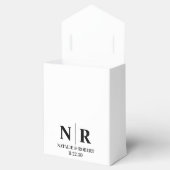 の結婚モノグラム新郎新婦イニシャルエレガント フェイバーボックス (オープン)