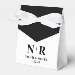 の結婚モノグラム新郎新婦イニシャルエレガント フェイバーボックス