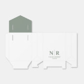 の結婚モノグラム新郎新婦イニシャルエレガント フェイバーボックス (折り畳みなし)