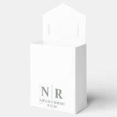 の結婚モノグラム新郎新婦イニシャルエレガント フェイバーボックス (オープン)