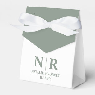 の結婚モノグラム新郎新婦イニシャルエレガント フェイバーボックス