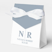 の結婚モノグラム新郎新婦イニシャルエレガント フェイバーボックス (正面サイド)