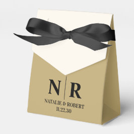 の結婚モノグラム新郎新婦イニシャルエレガント フェイバーボックス