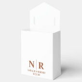 の結婚モノグラム新郎新婦イニシャルエレガント フェイバーボックス (オープン)