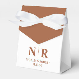 の結婚モノグラム新郎新婦イニシャルエレガント フェイバーボックス