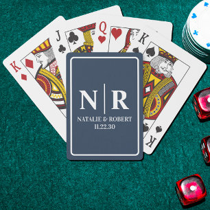 の結婚モノグラム新郎新婦イニシャル トランプ