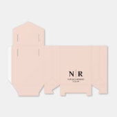 の結婚モノグラム新郎新婦イニシャル フェイバーボックス (折り畳みなし)