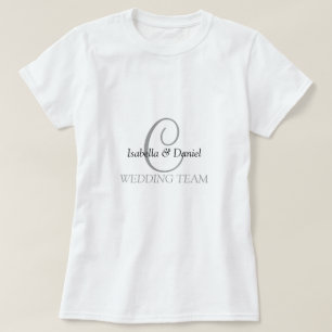 の結婚モノグラムTシャツの贈り物 Tシャツ