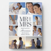 の結婚モンタージュカスタムフォトフレーム – 白 フォトプラーク (正面)