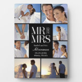 の結婚モンタージュカスタムフォトフレーム – 黒 フォトプラーク (正面)