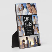 の結婚モンタージュカスタムフォトフレーム – 黒 フォトプラーク (側面)